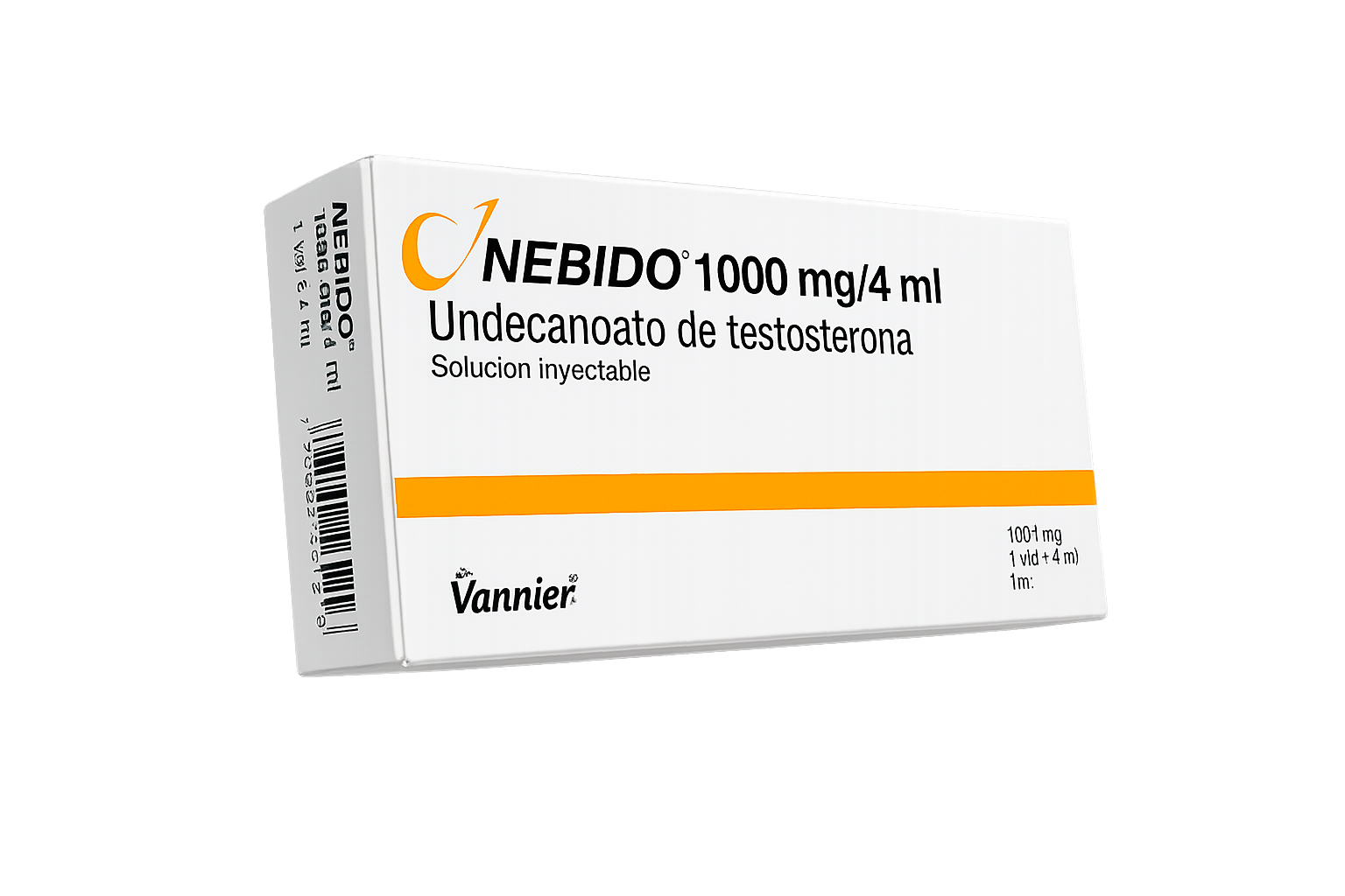 Caja de Nebido, testosterona inyectable
